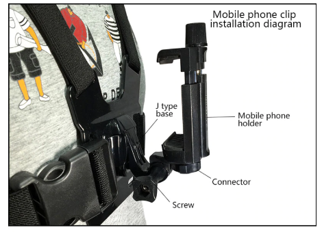 Chest Mount Harness Strap Mobile Phone Holder Clip Adjustable Straps For Smartphone, Action Camera - Image 6