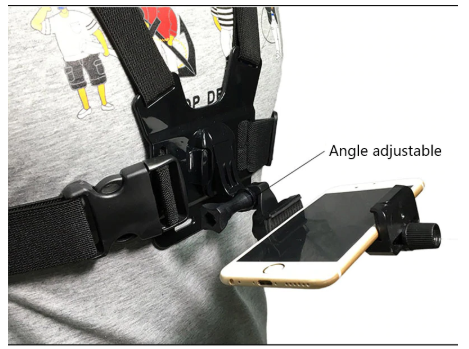 Chest Mount Harness Strap Mobile Phone Holder Clip Adjustable Straps For Smartphone, Action Camera - Image 5