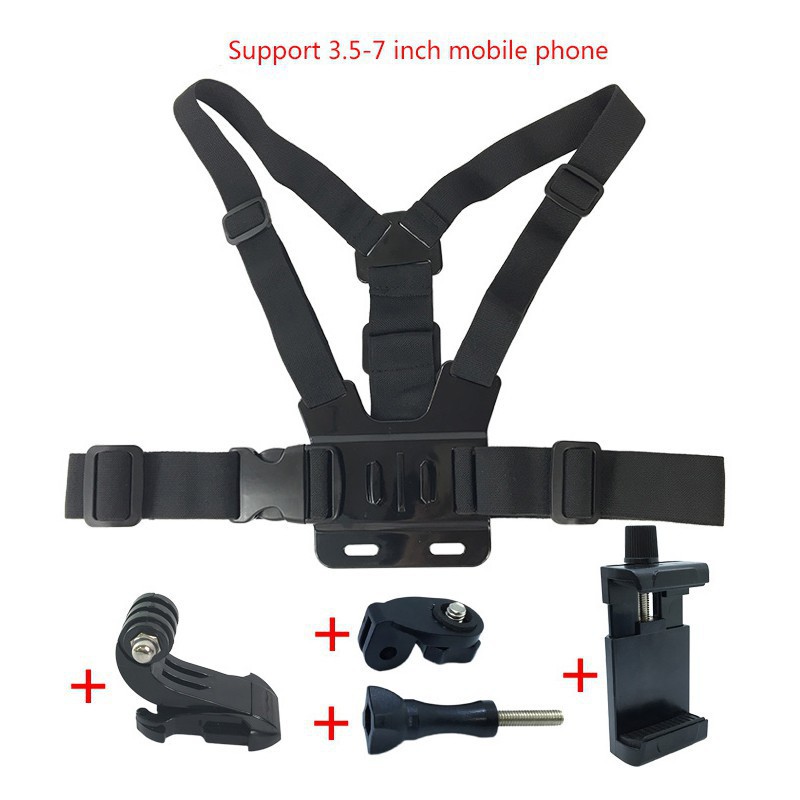 Chest Mount Harness Strap Mobile Phone Holder Clip Adjustable Straps For Smartphone, Action Camera - Image 2